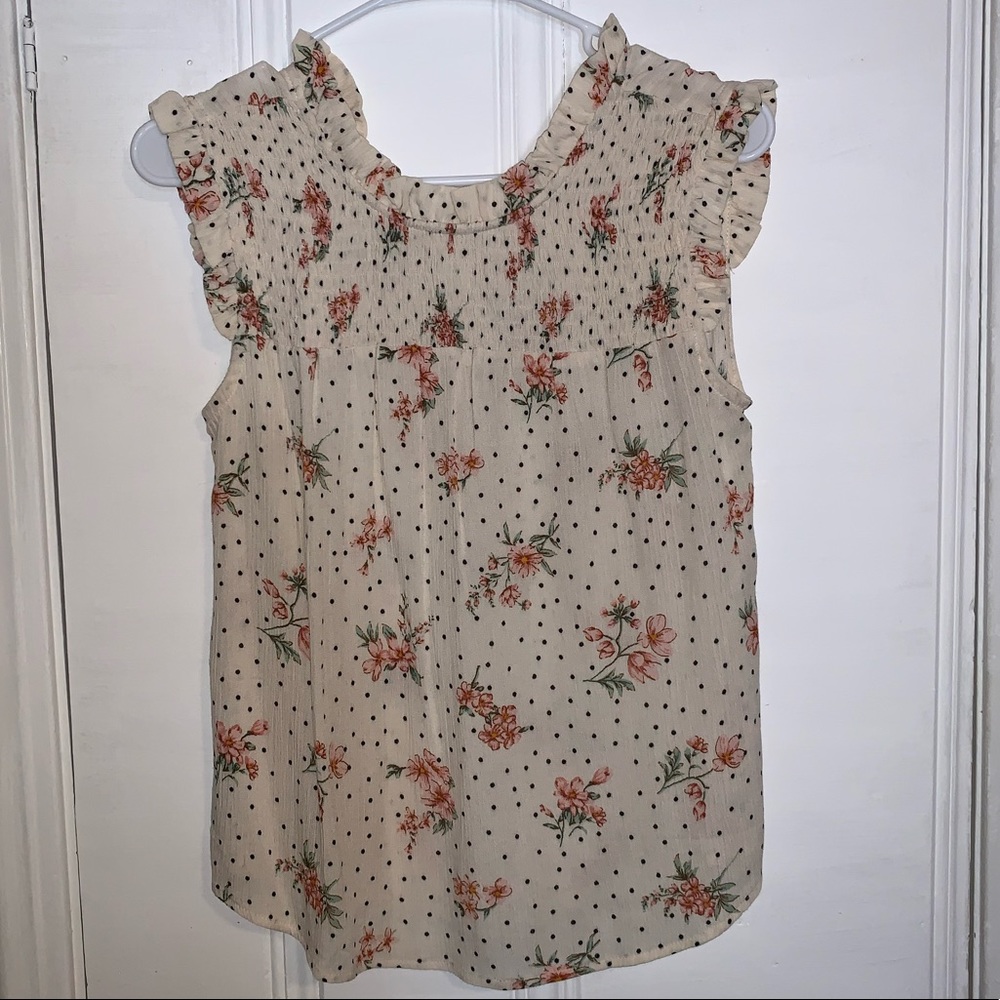 E & M floral tanktop, size S